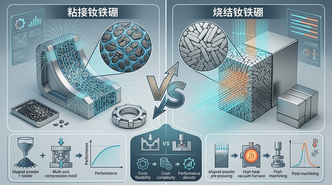 Bonded NdFeB vs. Sintered NdFeB: Choosing the Right Production Process for Complex Geometries